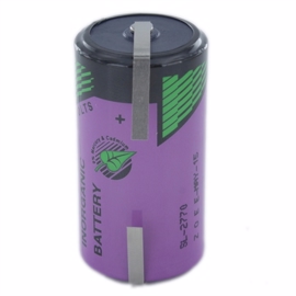 Tadiran R14 SL-2770 3,6V Lithium batteri med loddeflig